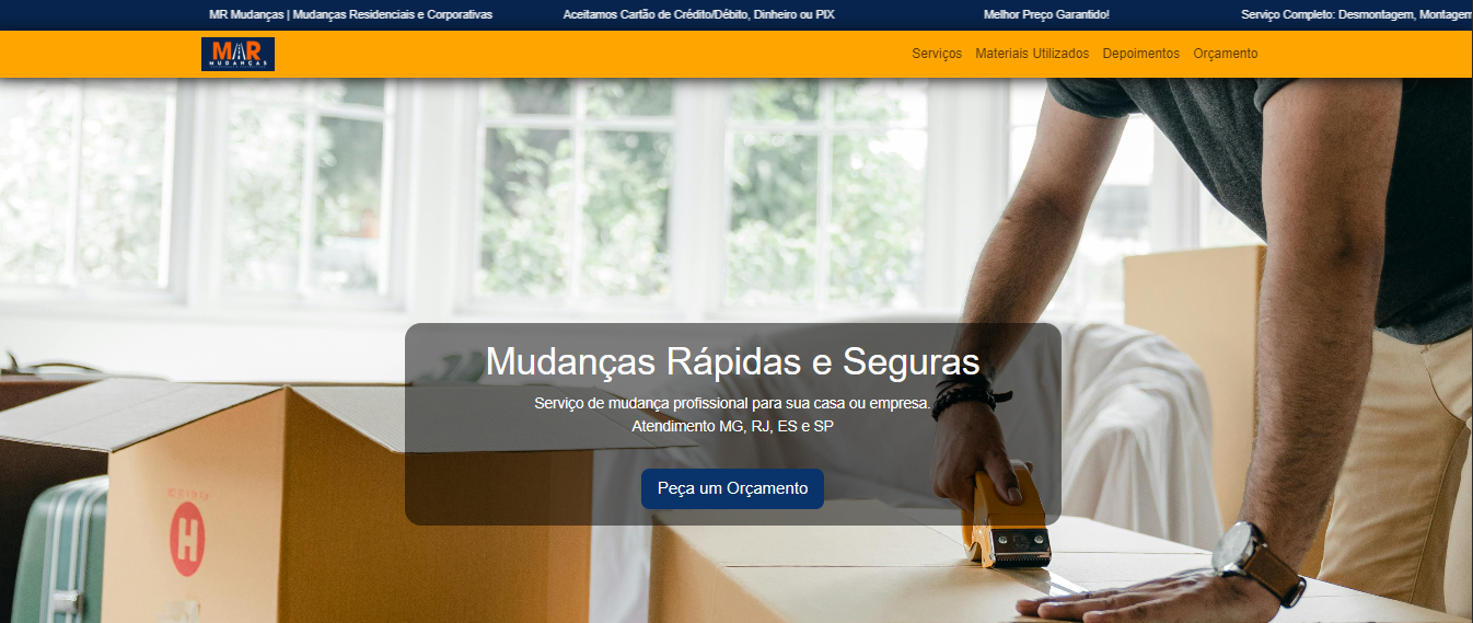 Site instituional de mudanças