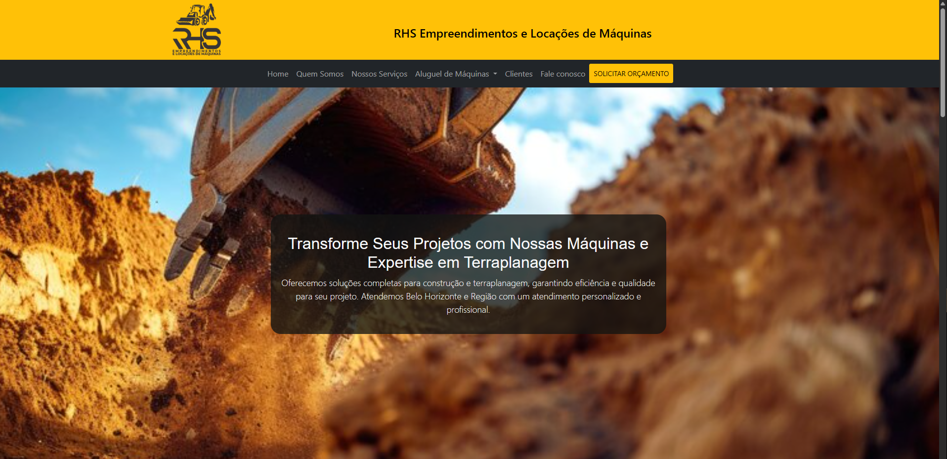 Website Institucional RHS Empreendimentos